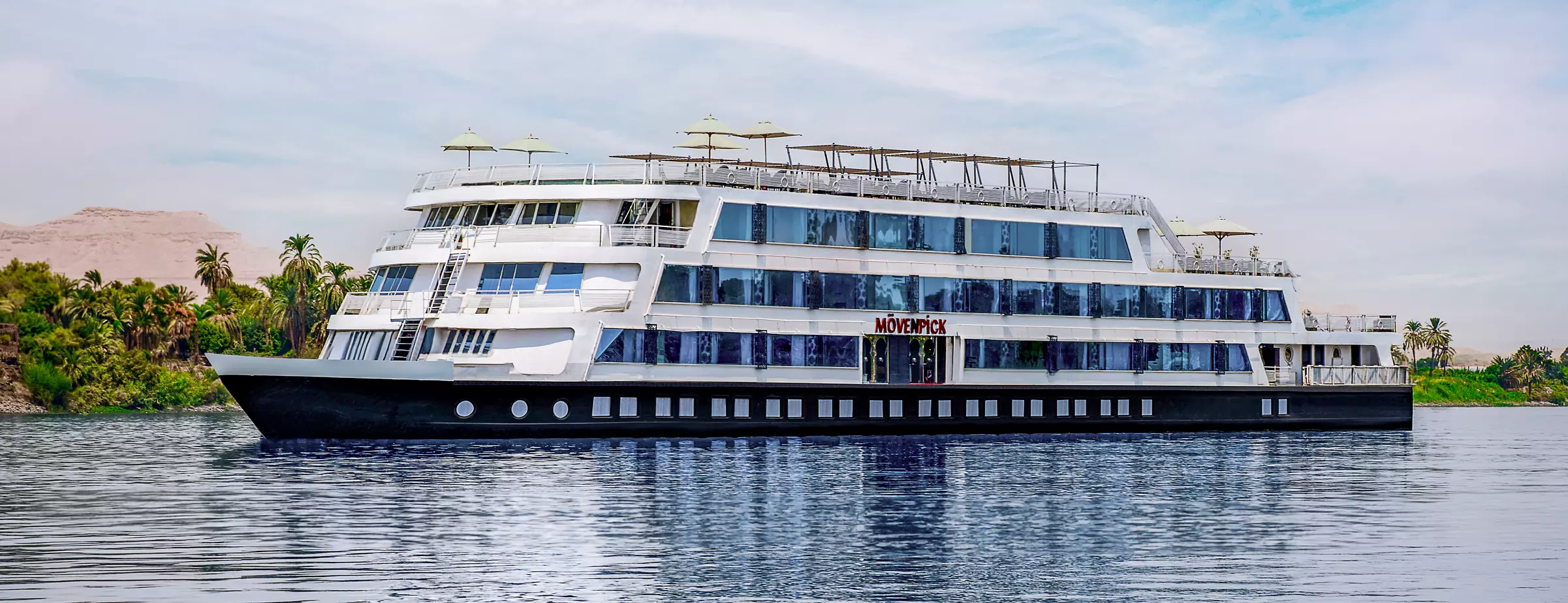 Exterior view of the MS Mövenpick Darakum Nile Cruise Nile cruise ship